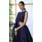 Charming Navy Blue Color Taffeta Silk Heavy Designer Embroidery Lehenga Choli -747892398