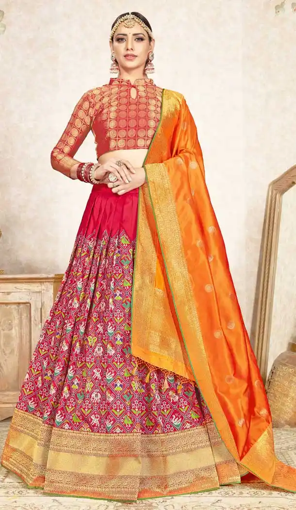 Majesty Pink Color Banarasi Silk Designer Wedding Lehenga Choli -748092408