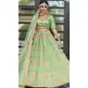 chennai silk mehndi lehenga simple -764694109