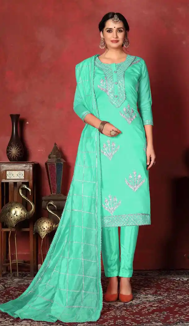 Bright Blue Color Modal Cotton Casual Office Wear Salwar Kameez -767394393