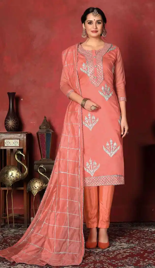 Gajari Color Modal Cotton Casual Office Wear Salwar Kameez -767394394