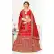 Glamour Red Satin Silk Traditional Wear Plus Size Lehenga Choli -767194382