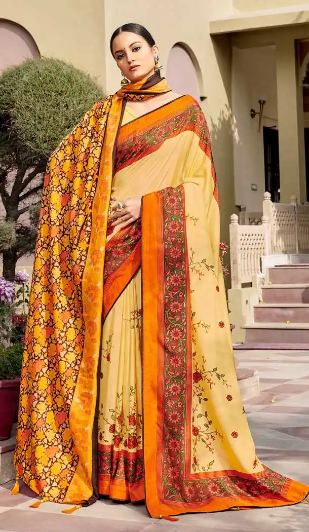 buy online party wear chanderi silk saree pic -768494579