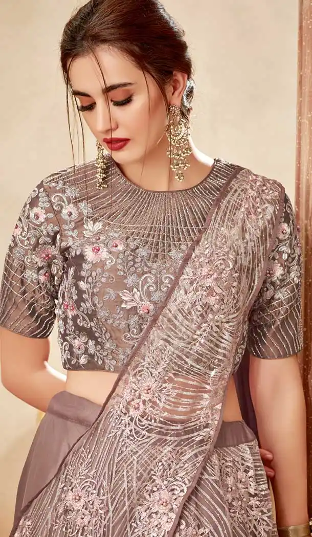 Mauve Color Satin Silk Designer Party Wear Women Lehenga Choli -pf75725505