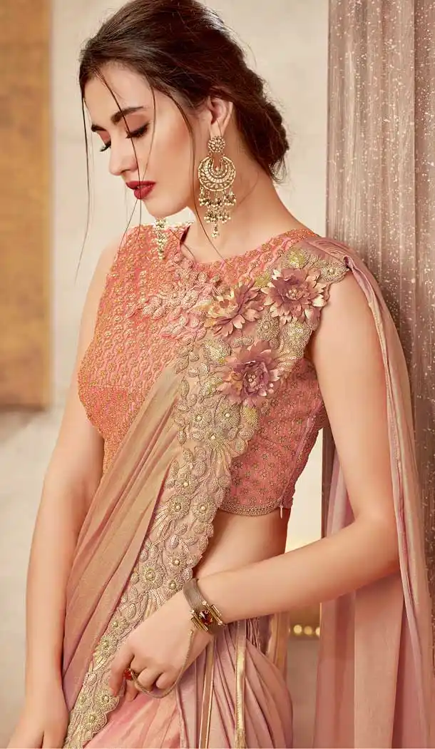 Peach Color Soft Silk Designer Party Wear Lehenga Choli -pf75725515