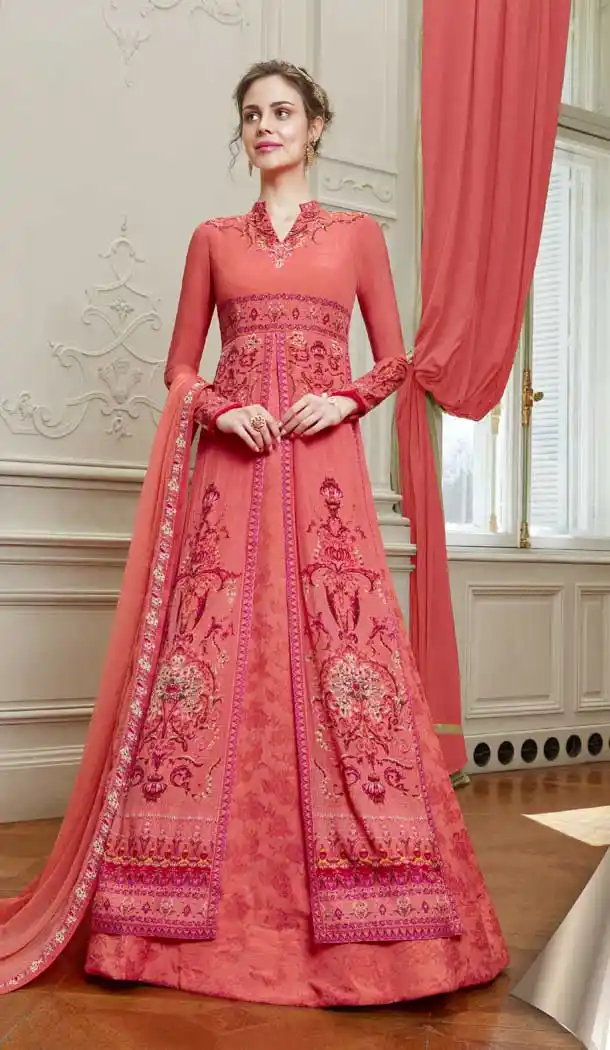 Old Rose Pink Color Georgette Designer Pakistani Salwar Kameez -pf76165847