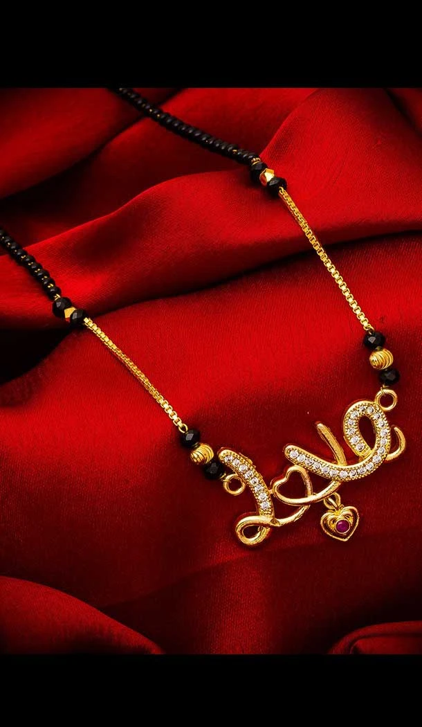 Vivacious Love Pendant Alloy Imitation Mangalsutra -706387869