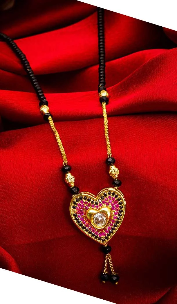 Adorable Love Pendant Alloy Imitation Mangalsutra -706387870