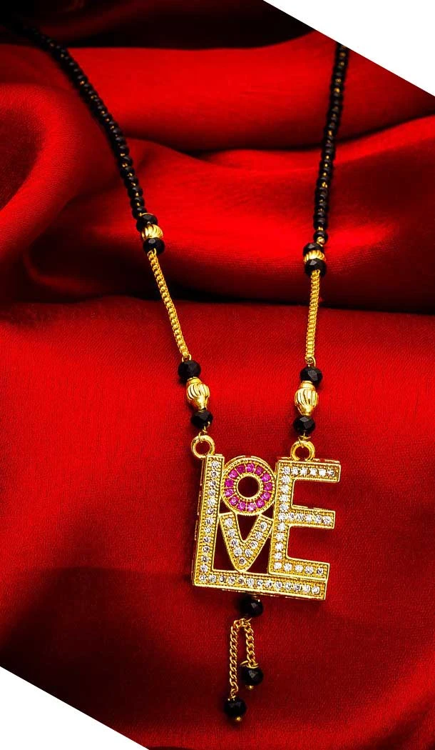 Vivacious Love Pendant Alloy Imitation Mangalsutra -706387872