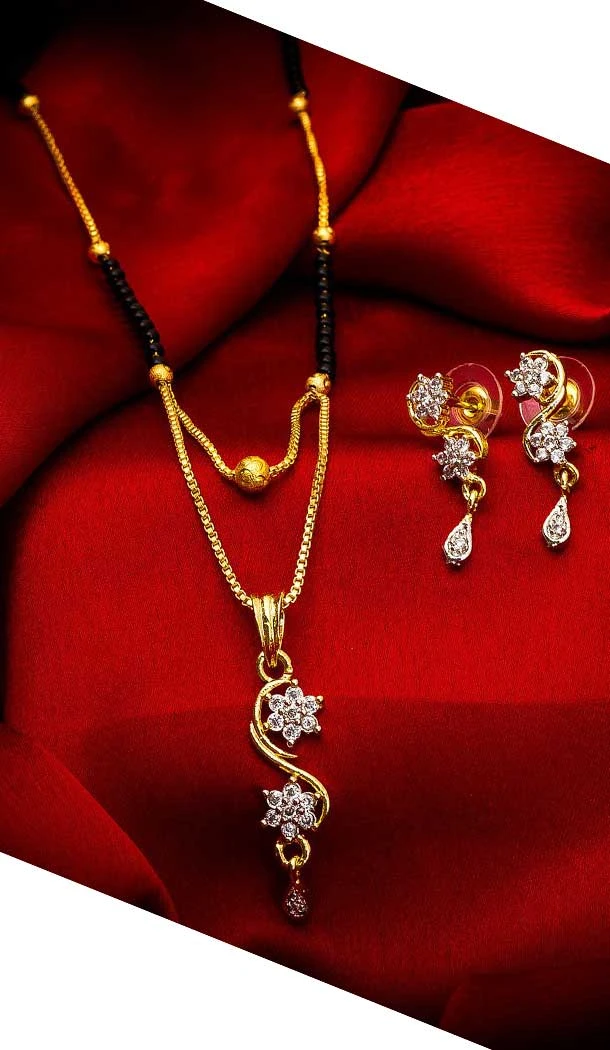 Elegant Love Pendant Alloy Imitation Mangalsutra -706387876
