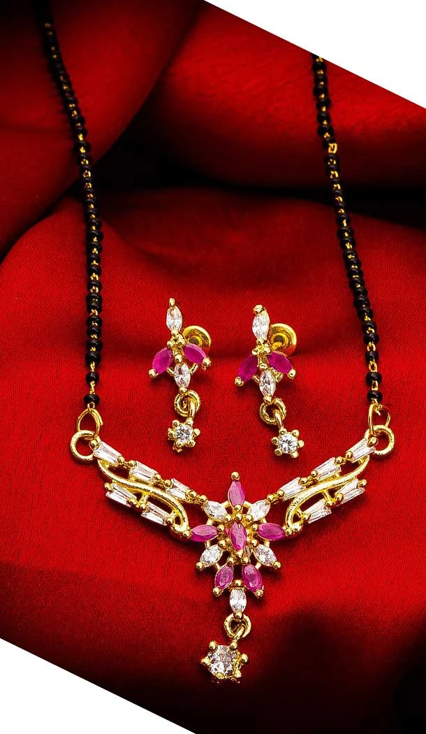 Sparkling Love Pendant Alloy Imitation Mangalsutra -706387878