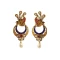 Elegant Multi Color Brass Gold Plated Fashion Earrings -716588874