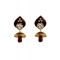 Alluring Maroon Color Brass Gold Plated Fashion Earrings -716588875