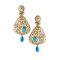 Exquisite Firoza Color Brass Gold Plated Fashion Earrings -716588880