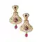 Tranquil Purple Color Brass Gold Plated Fashion Earrings -716588882