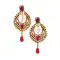 Unique Maroon Color Brass Gold Plated Fashion Earrings -716588884