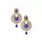 Splendorous Blue Color Brass Gold Plated Fashion Earrings -716588887