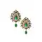 Plushy Green Color Brass Gold Plated Fashion Earrings -716588891
