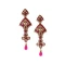 Aesthetic Pink Color Brass Gold Plated Fashion Earrings -716588897