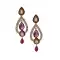 Flamboyant Purple Color Brass Gold Plated Fashion Earrings -716588898