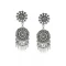 Mesmerizing Silver Oxide Color Brass Gold Plated Fashion Earrings -716588909