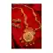 Sparkling Gold Plated Alloy Designer Imitation Necklace Set -718589110