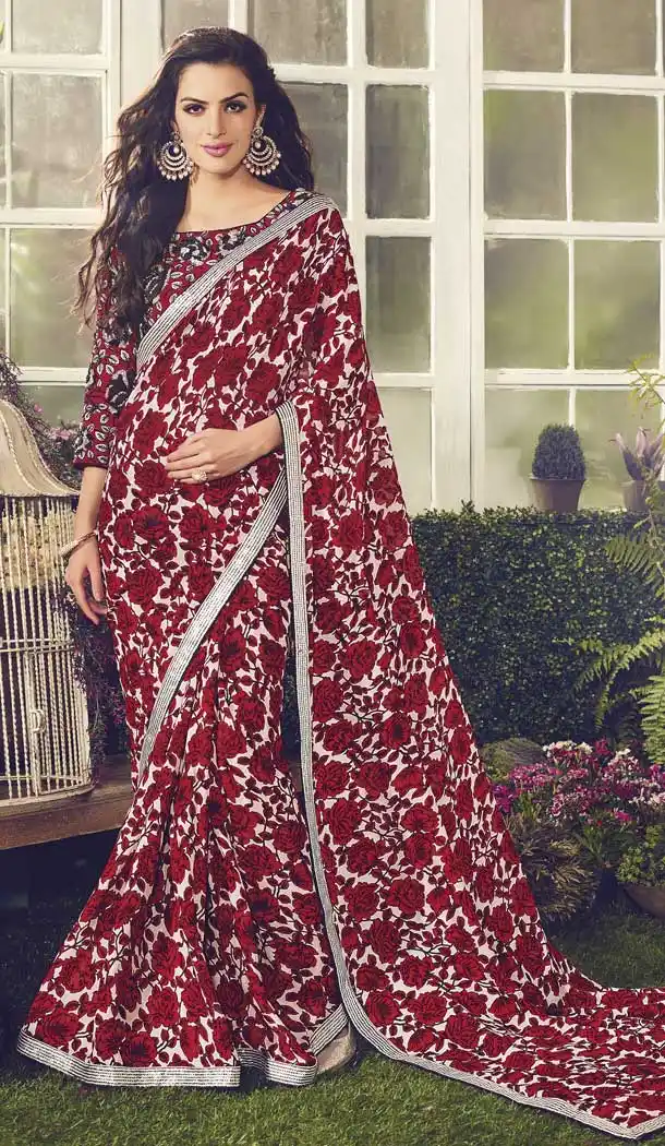 buy  party wear chanderi cotton saree online -ev543771634
