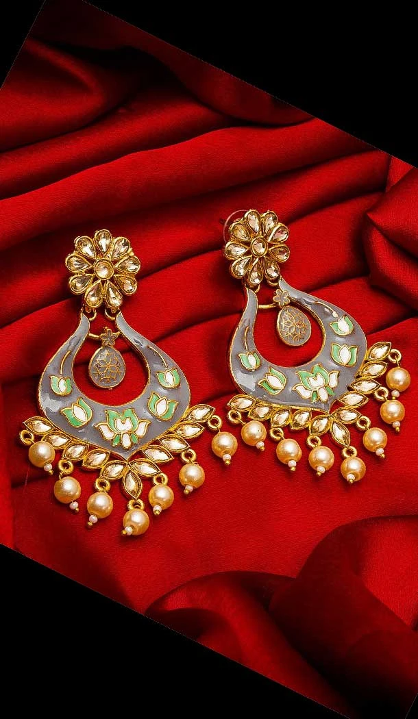 Grey Color Alloy Imitation Fashion Earring -758393569