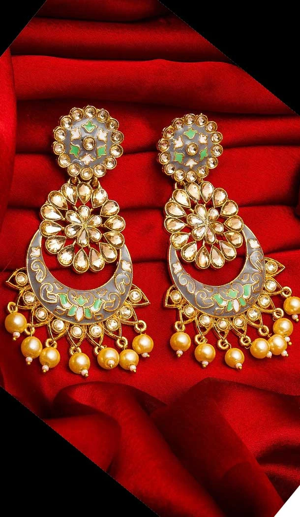 Stunning Grey Color Alloy Imitation Fashion Earring -758393570