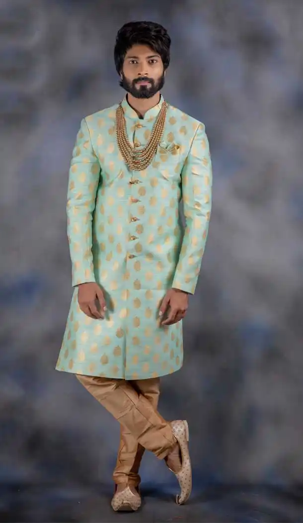 Pista Color Imported Indo Western For Men In Plus Size -732790745