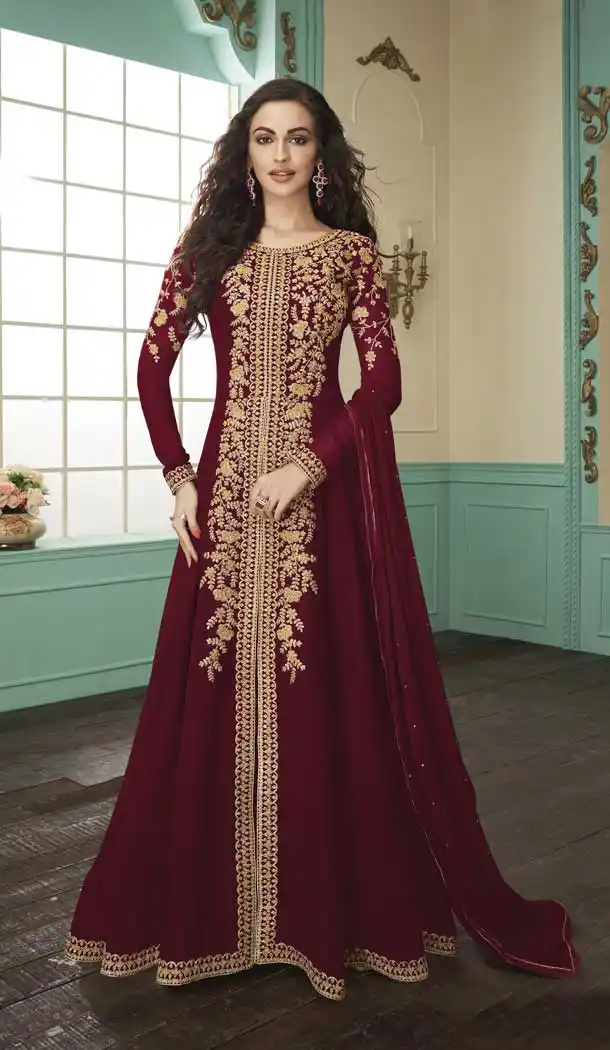 Alluring Maroon Color Georgette Designer Pakistani Salwar Kameez -FZ6425239
