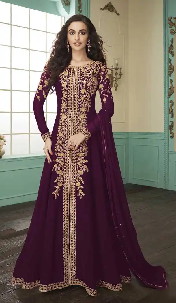 Purple Color Georgette Designer Pakistani Salwar Kameez -FZ6425240