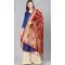 Gleaming Red Color Banarasi Silk Designer Dupatta -743591945