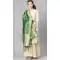 Flamboyant Green Color Banarasi Silk Designer Dupatta -743591950