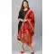 Unique Red Color Banarasi Silk Designer Dupatta -743591987