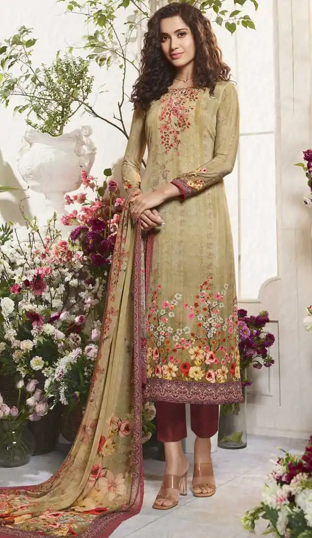 Gorgeous Multi Color Digital Printed Crepe Casual Wear Salwar Kameez -775195227