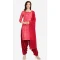 Pink Color Cotton Printed Casual Wea Punjabi Salwar Suit -775795340