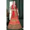 Aesthetic Red Color Satin Silk Designer Bridal Wedding Wear Lehenga Choli -777795535