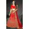 Crimson Red Color Satin Silk Designer Bridal Wedding Wear Lehenga Choli -777795551