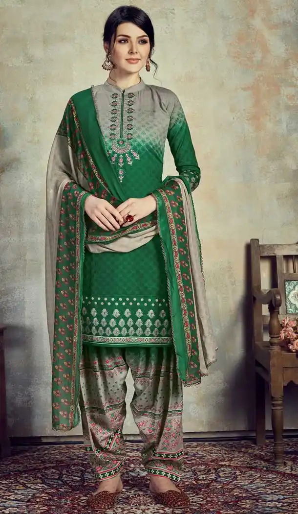 Gleaming Multi Color Pure Cotton Discharge Digital Printed Patiyala Suit -780095775
