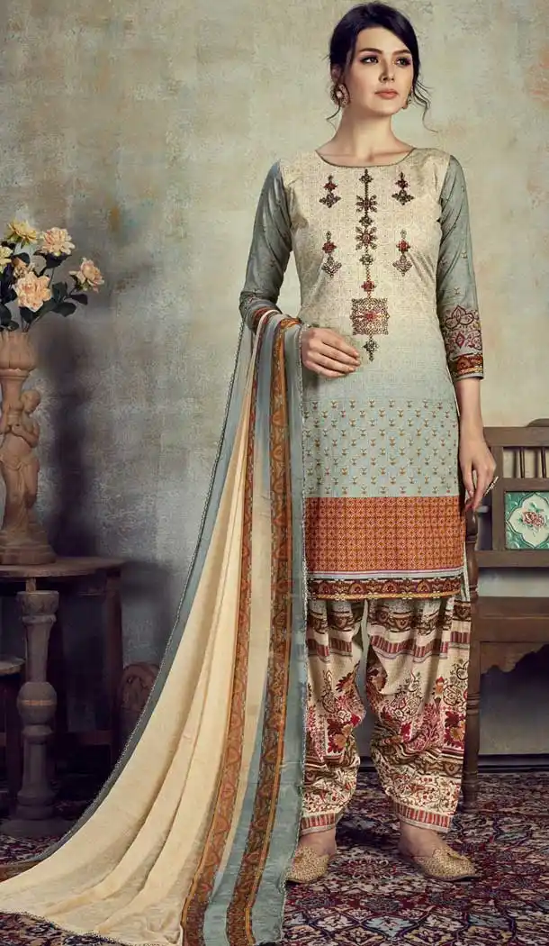 Elegance Multi Color Pure Cotton Discharge Digital Printed Patiyala Suit -780095780