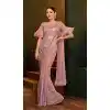 buy wedding lehenga style saree with designer blouse -783296098
