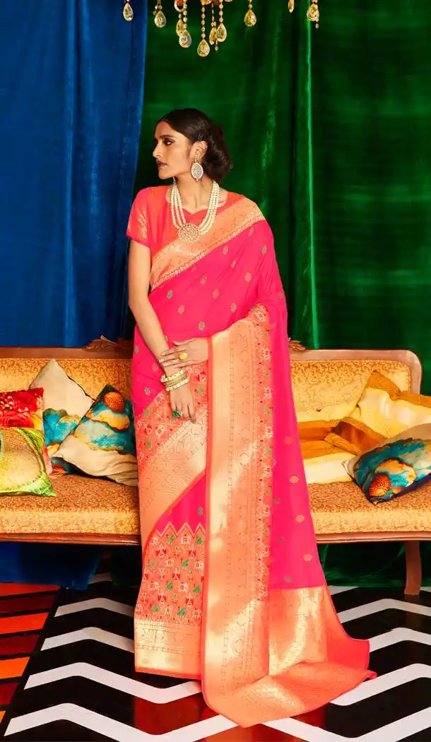 Pink Color Silk Designer Classic Traditional Wear Silk Saree -785496265