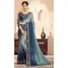 georgette fabric embroidery designer saree -789496633