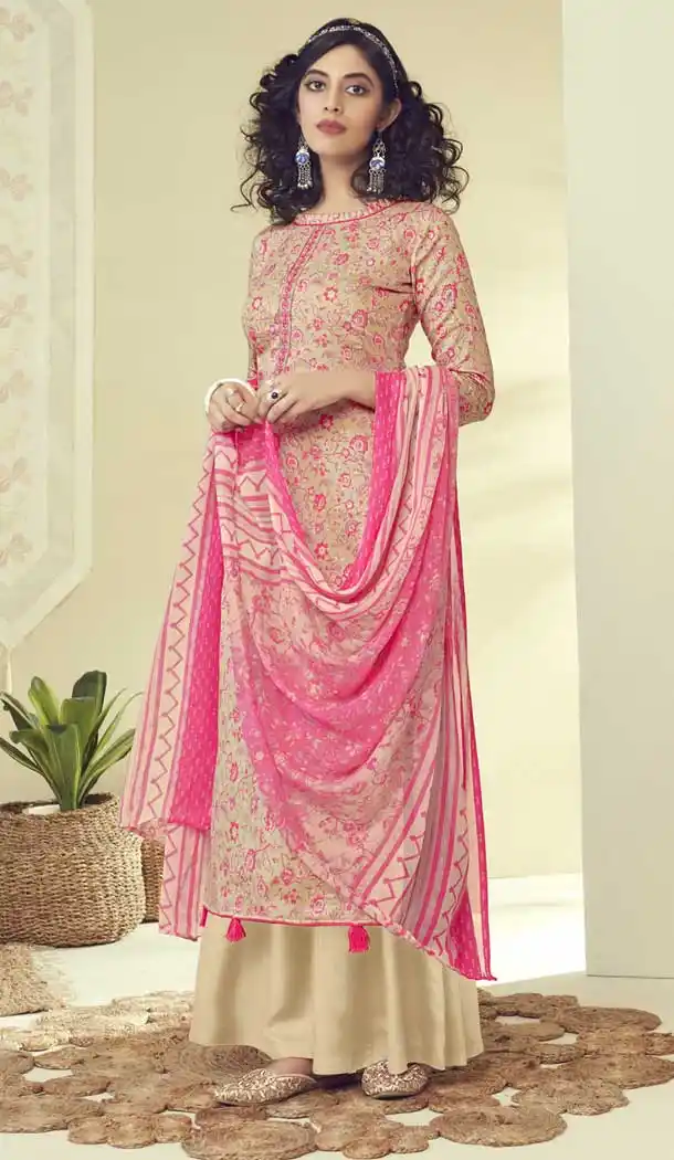 Gleaming Multi Color Pure Zam Cotton Pakistani Style Casual Dresses -799197519