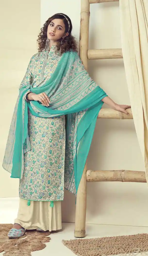 Unique Multi Color Pure Zam Cotton Pakistani Style Casual Dresses -799197521