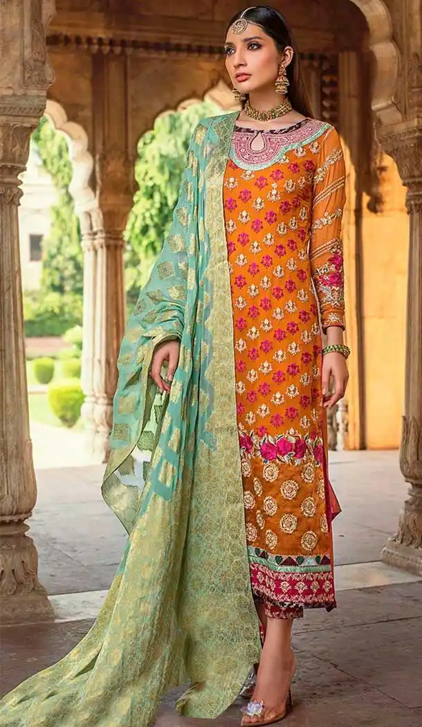new georgette dress design eid collection -799697593