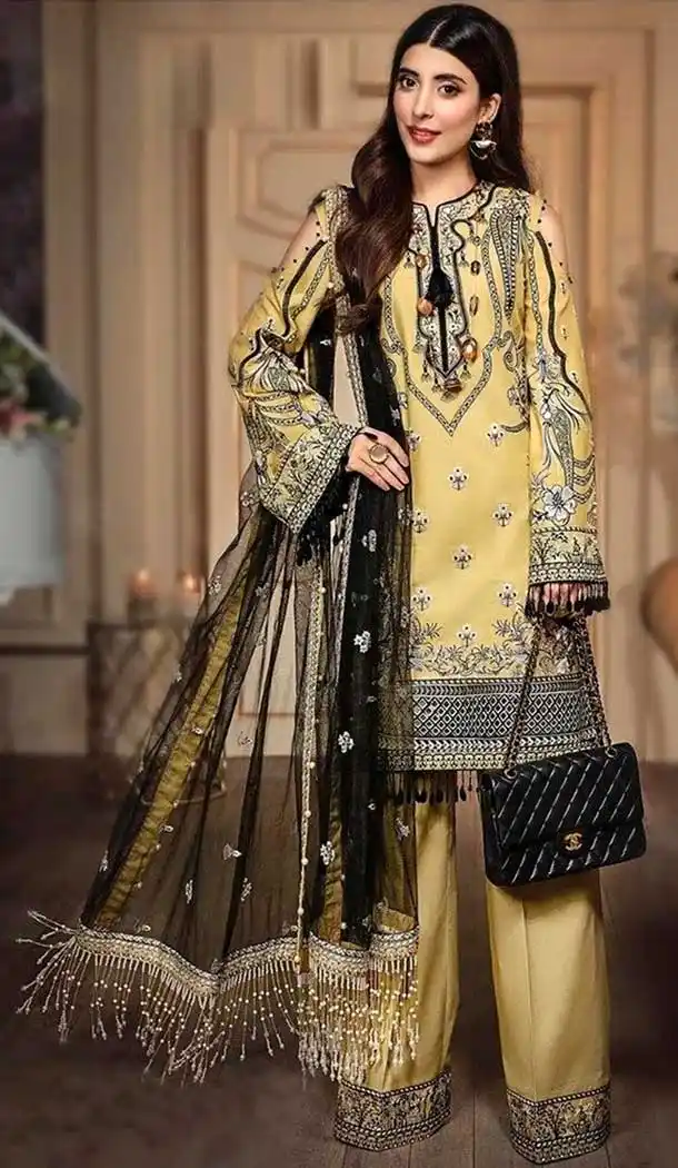 Yellow Color Jam Silk Party Wear Pakistani Designer Salwar Kameez -799797652