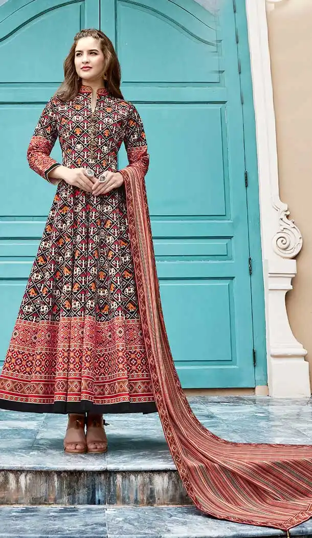 Black Color Killer Silk Designer Long Party Wear Readymade Gown -798397451