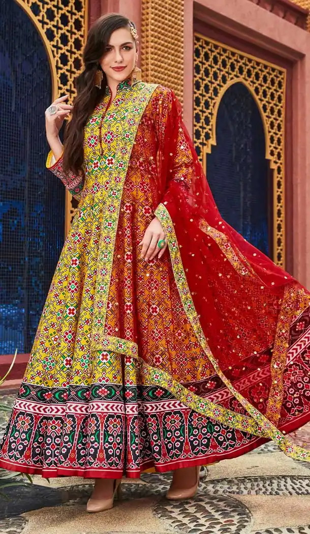 Yellow Color Killer Silk Designer Party Wear Readymade Gown -798597461